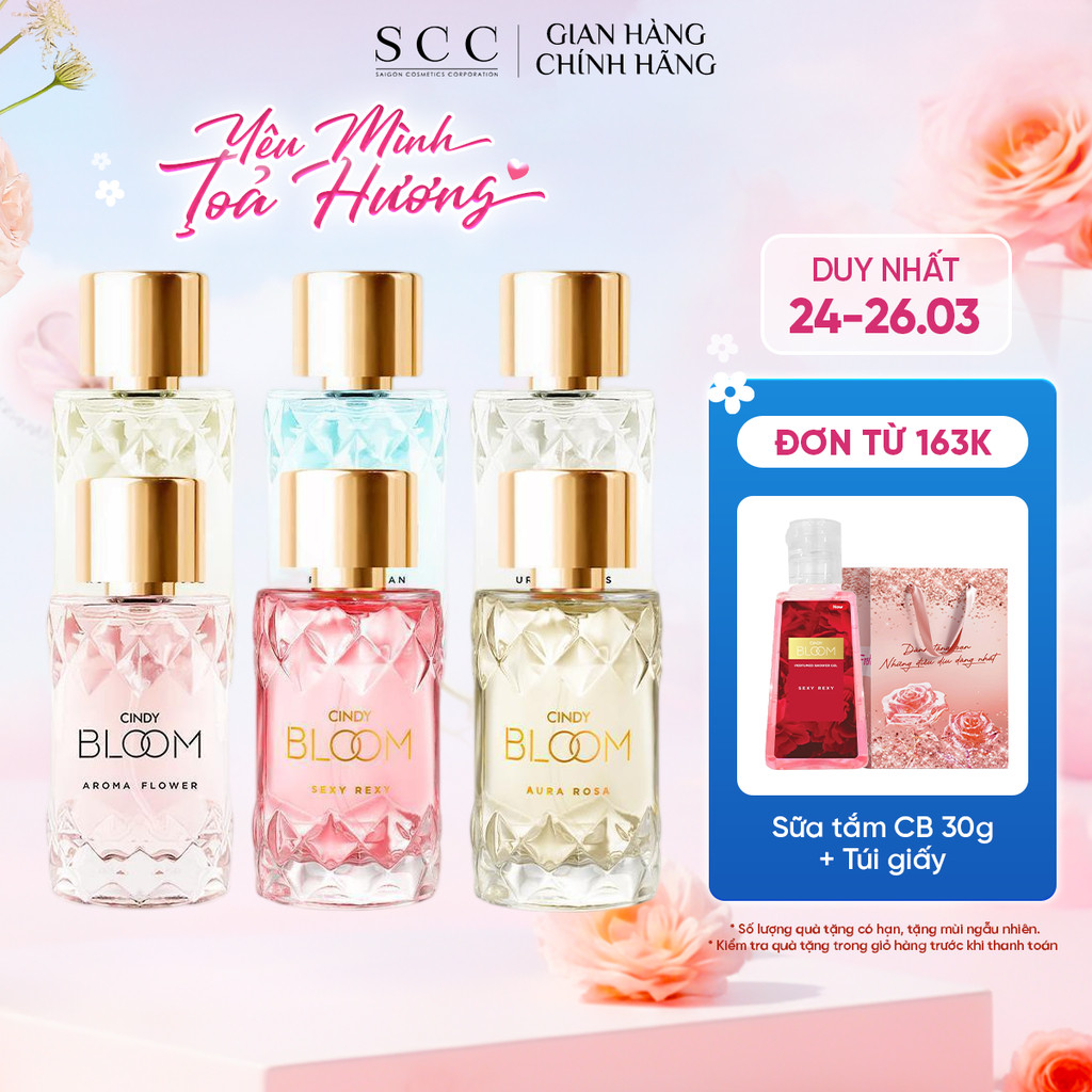 Nước Hoa Nữ CINDY BLOOM Hương Thơm Nữ Tính Ngọt Ngào, Lưu Hương Lâu Chai 30ml