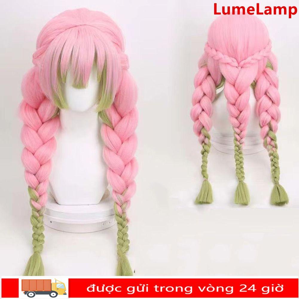 Lumelamp Tóc Giả Cosplay Mitsuri Kanroji - Demon Slayer, Chất Lượng Cao, Perfect Cho Halloween