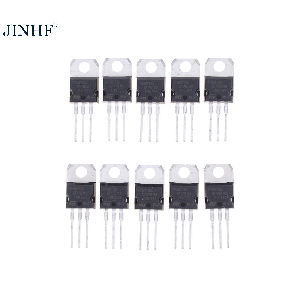 JINHF 10 CÁI P75NF75 P75N75 STP75NF75 TO-220 bóng bán dẫn oril HOT