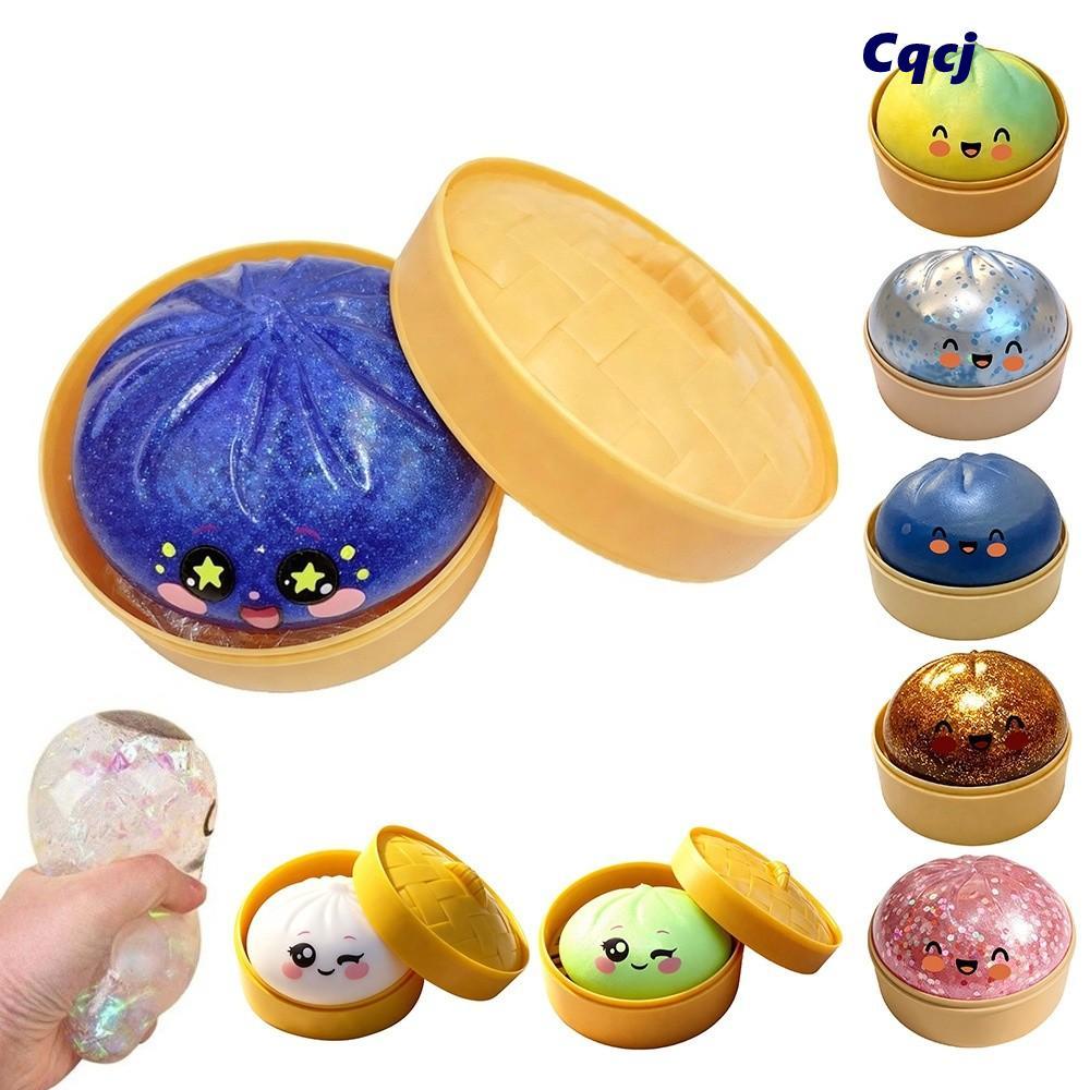 CQCJ Hấp Bun Squishy Pinch Le, Bánh bao mềm đàn hồi chậm Đồ chơi Squishy, Quà tặng Long lanh với Ste