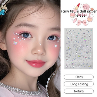 🎨Miếng dán trang điểm hạt tự dính kim cương cho bé người lớn make up biểu diễn đi múa hạt dán mặt