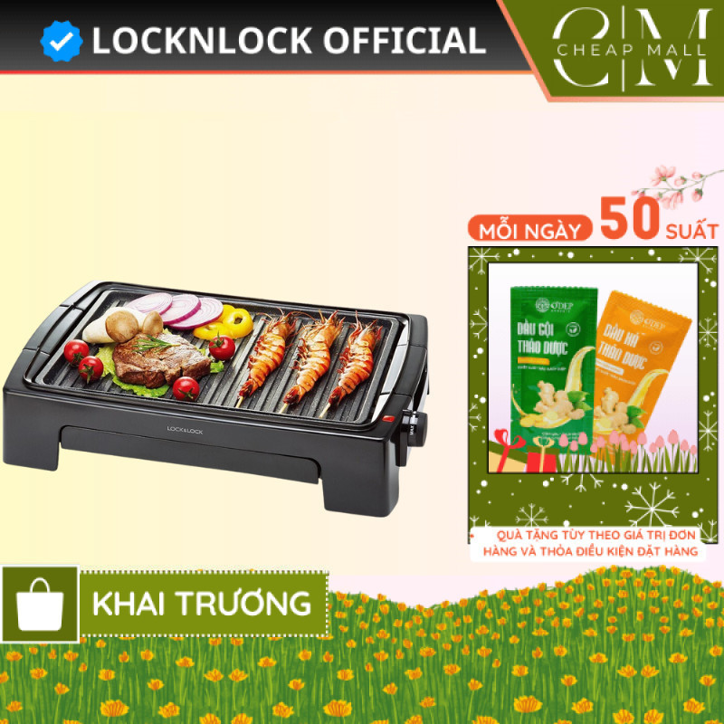 Bếp nướng điện không khói LocknLock Chính hãng EJG232 - Bảo Hành 24 tháng - CHEAP CSA