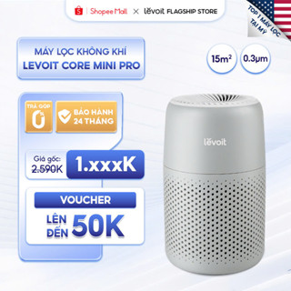 Máy Lọc Không Khí Levoit Core Mini Pro 15-17m2 | Lõi HEPA 3 lớp lọc bụi mịn-Khuếch tán tinh dầu-Màn điều khiển
