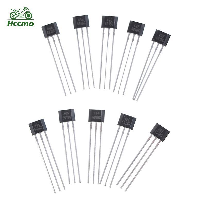 Hccmo 10 chiếc Hall element 49E OH49E SS49E Cảm biến tuyến tính Cảm biến Hall VN