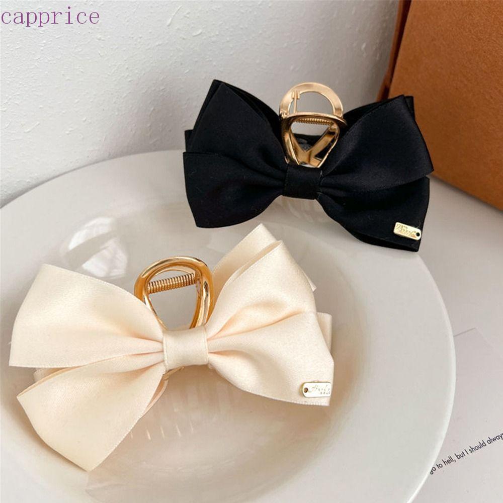 CAPPRICE Lấy Kẹp Hai Mặt Nơ Nơ Lớn Barrette Kẹp Tóc