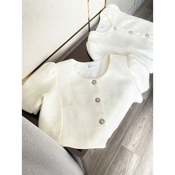 H2STORE - ÁO DẠ TAY NGẮN NÚT CƯỜM LUNA - H26724