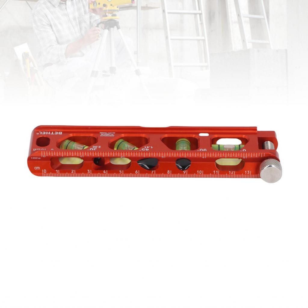 Faly Generic Bong Bóng Thước Mạnh Từ Tính Trong Suốt Bong Bóng 6 Inch 15cm 0 30 45 90 Độ Hệ mét Cân 