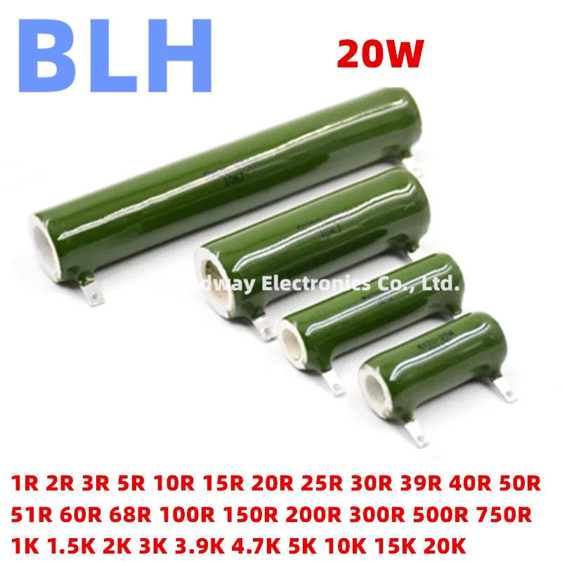 Tụ điện gốm điện trở tráng men RX20 ZG11 20W 500R 750R 1K 1.5K 2K 3K 3,9K 4.7K 5K 10K 15K 20K ohm cò