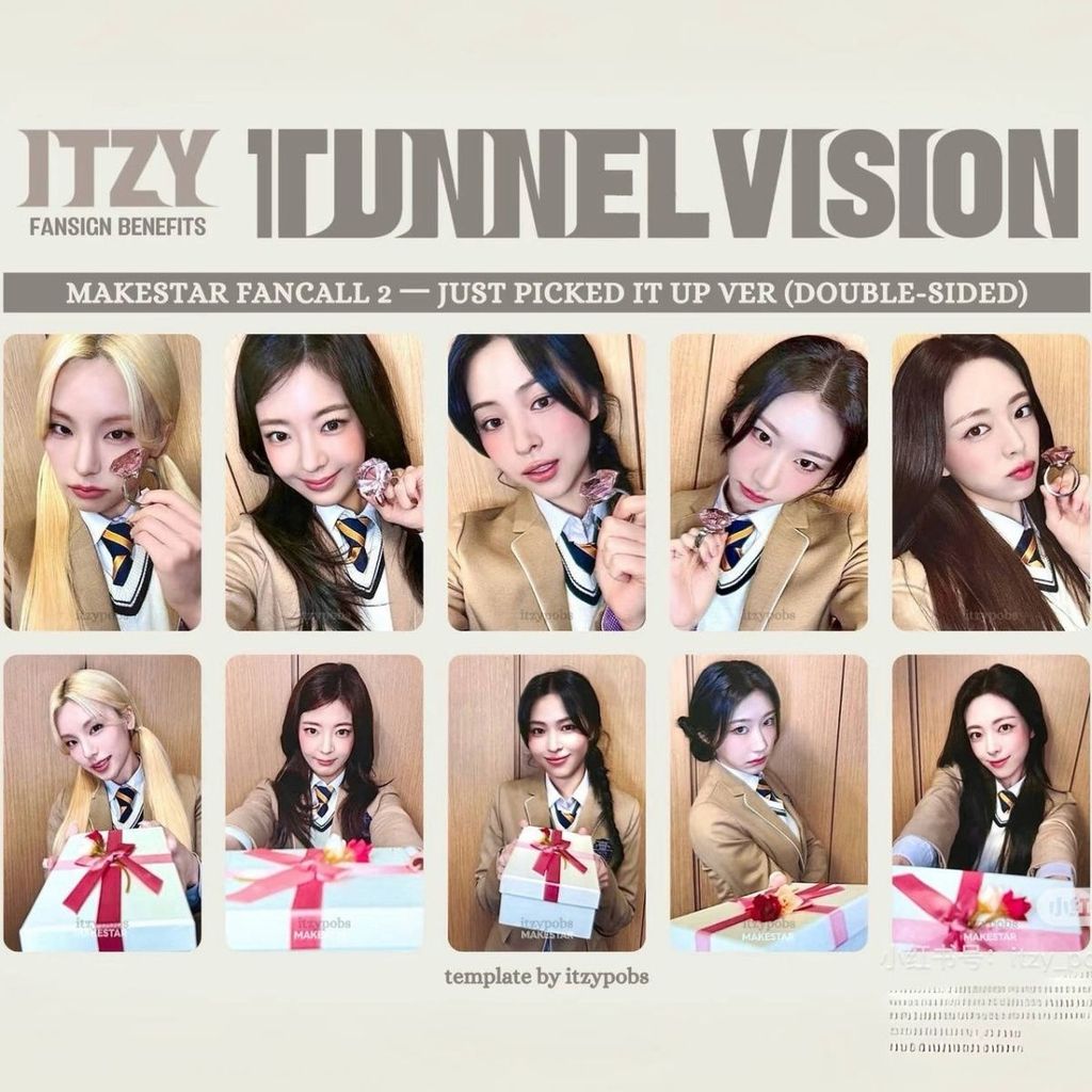 Thẻ đặc biệt itzy TUNNEL VISION Thẻ ký thẻ nhỏ