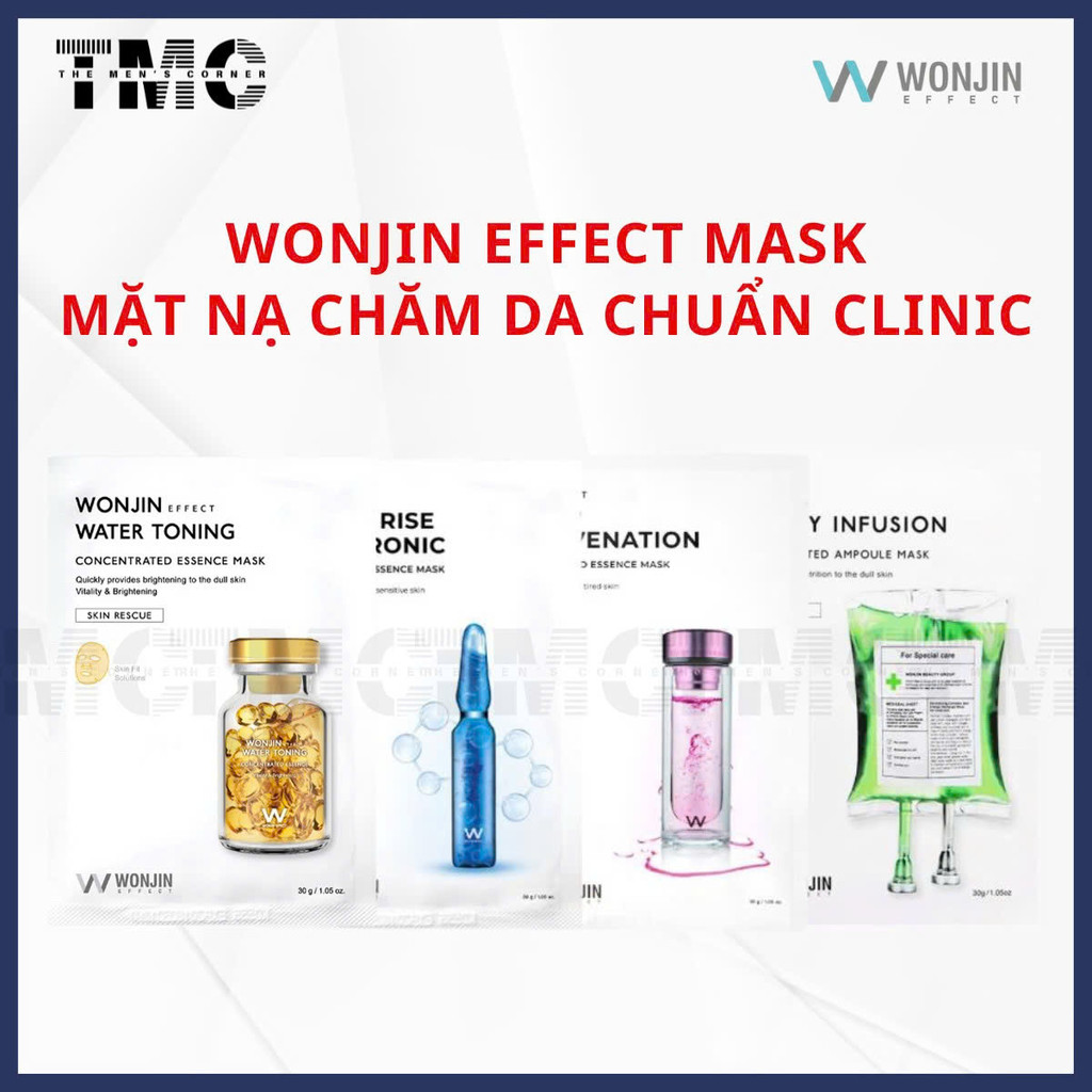 WONJIN EFFECT MASK - Hộp 10 Mặt Nạ Wonjin Effect Dưỡng Ẩm, Hỗ Trợ Nâng Cơ Trẻ Hóa Da Concentrated Es