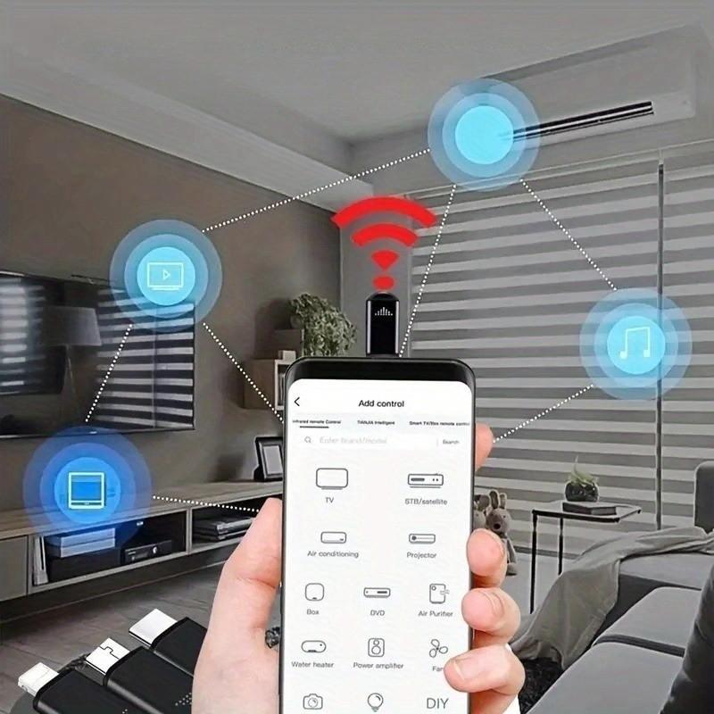 Điện thoại thông minh IR Remote: Hoạt động với TV / AC / Quạt | Type-C / Lightning Compact | Thay th