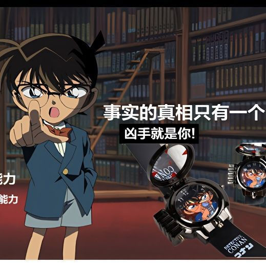 TB Spot Goods#Detective Conan Watch Genuine Same Style Infrared Laser Multifunctional Watch-Children