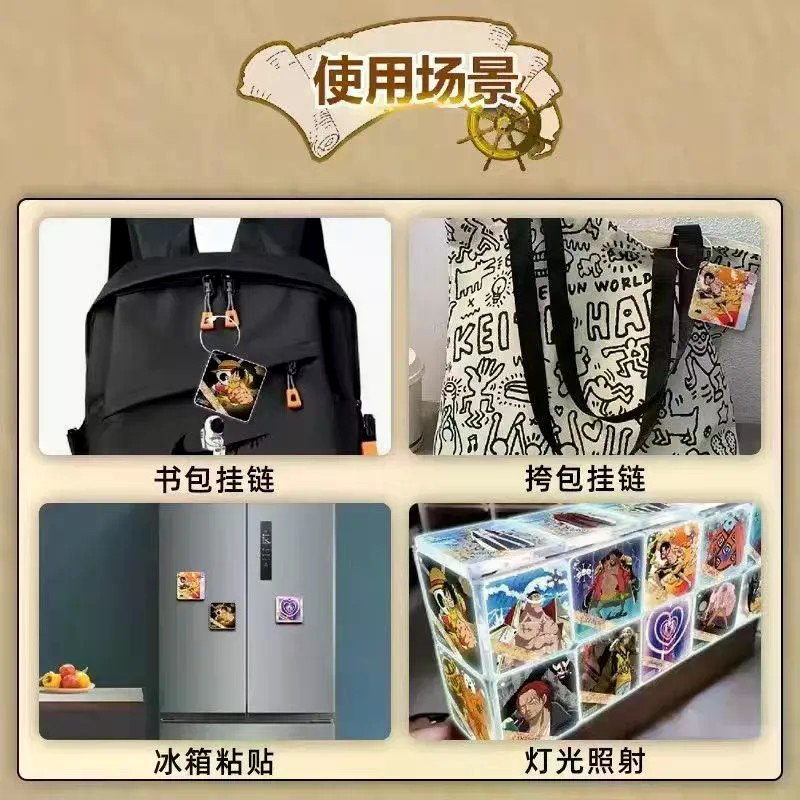 Qun One Piece Top Showdown Hộp Bí Ẩn Acrylic Móc Khóa Mặt Dây Chuyền Schoolbag Mặt Dây Chuyền Quà Tặ