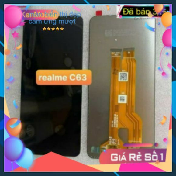 >< "test ok" Màn OP Realme C63/ Realme C61/ Narza N63/ Realme C63S/ Realme Note 60 (tặng keo, cường 