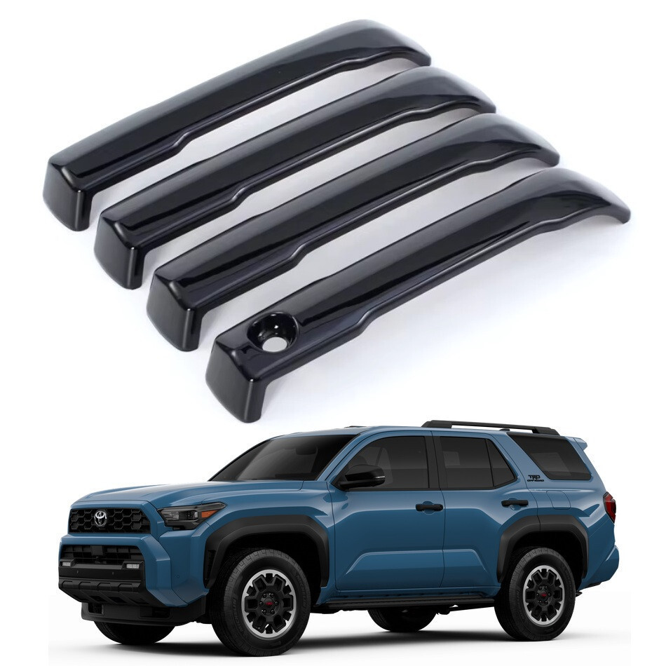 Cho 2025 & Up Toyota 4Runner GLOSS ĐEN 4 Tay Nắm Cửa Bao Phủ TẤT CẢ MỚI