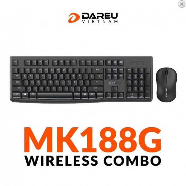 Combo Kb + Mouse Ko Dây Dareu MK188G Chính Hãng. Combo phím + chuột không dây Dareu MK188G
