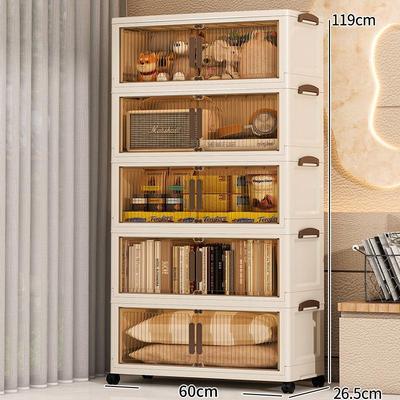 【Rộng 60】Tủ đựng đồ trẻ em，Tủ chứa đồ gấp gọn， Chất liệu nhựa cao cấp bền bỉ, Khả năng chịu tải mạnh mẽ