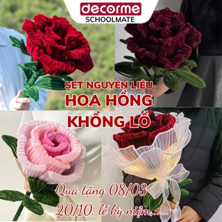 [Kẽm loại 2] Nguyên liệu kẽm nhung làm Hoa hồng khổng lồ trang trí làm quà tặng 20/10, 8/3 cho người thân yêu