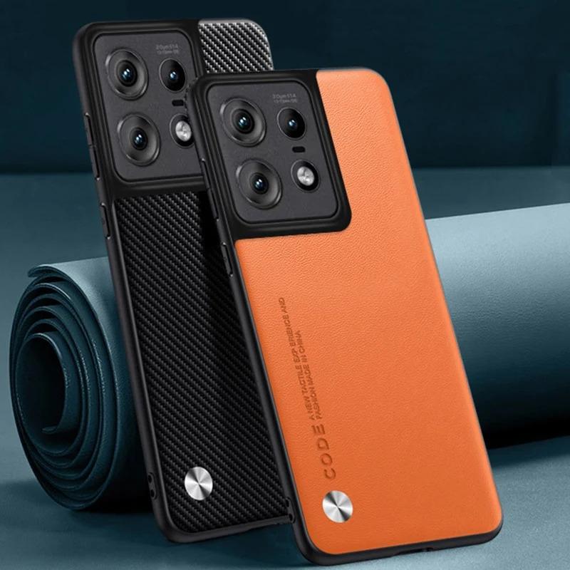 Ốp Da PU Sang Trọng Cho Motorola Edge 50 Pro Ốp Lưng Silicon Mờ Bảo Vệ Điện Thoại Motorola Moto Edge