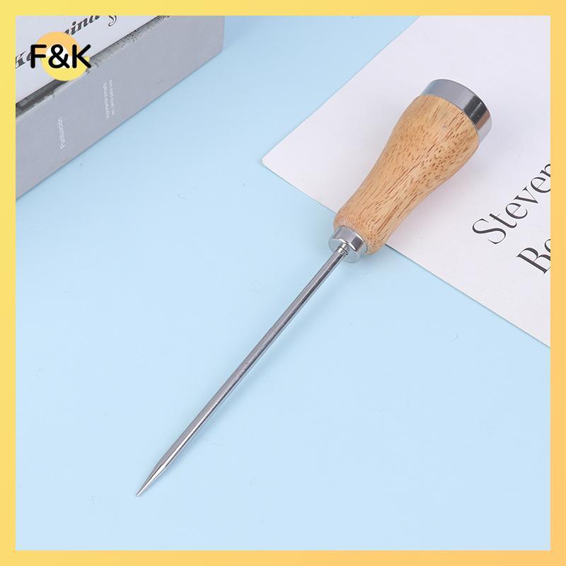 F & K Ice Pi Ice Icing Breaker Tay cầm bằng gỗ Thép không gỉ Ice Pi Punch Crusher Cotail Sti Fruit B