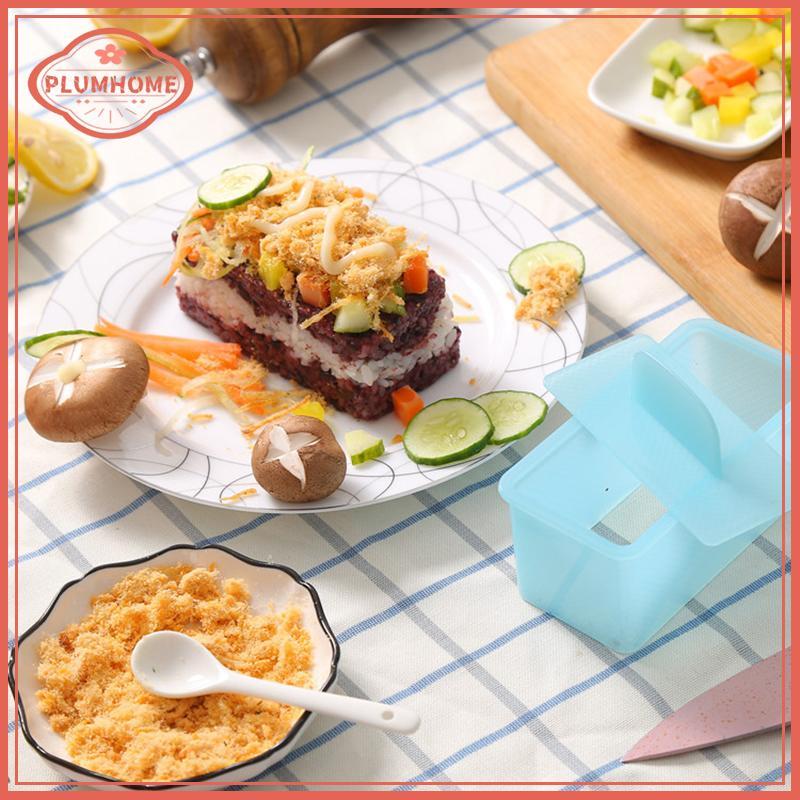 [PLUMHOME] No Sti Musubi Maker Press With Small Rice Paddle, Bộ làm Sushi Mold Onigiri Mold Luncheon