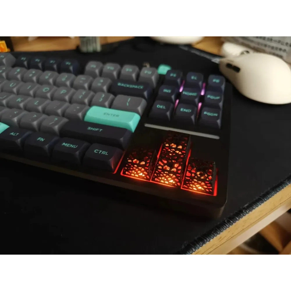 Keycap in 3D Minecraft Ore Hollow Game Key Translucent Mechanical Keyboard Custom Keycap