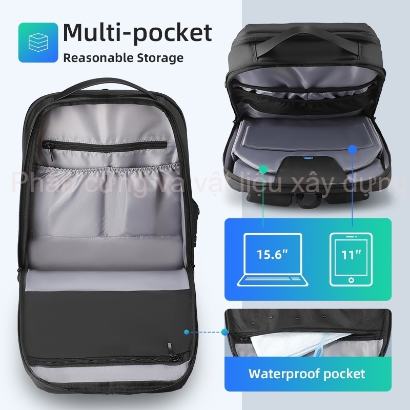 【Mới】Balo Mark Ryden Alpha MR9000 15.6inch Chống trộm TSA,Chống Nước