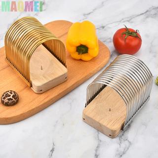 MAOMEI Máy thái bánh mì MAOMEI, Giá cắt lát khoai tây bằng thép không gỉ có thể tháo rời, Hướng dẫn sử dụng gia đình với móng tay cố định Đế gỗ chống trượt Máy thái cà chua Bơ