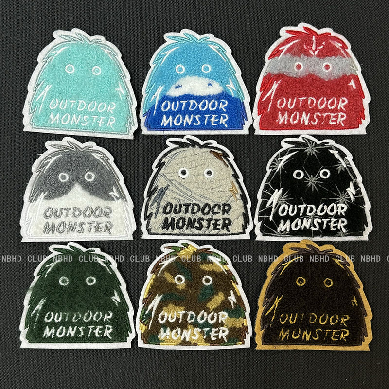 Spot Goods#Outdoor monster Monster Velcro Little Monster Morale Sticker Morale Badge Velcro Large