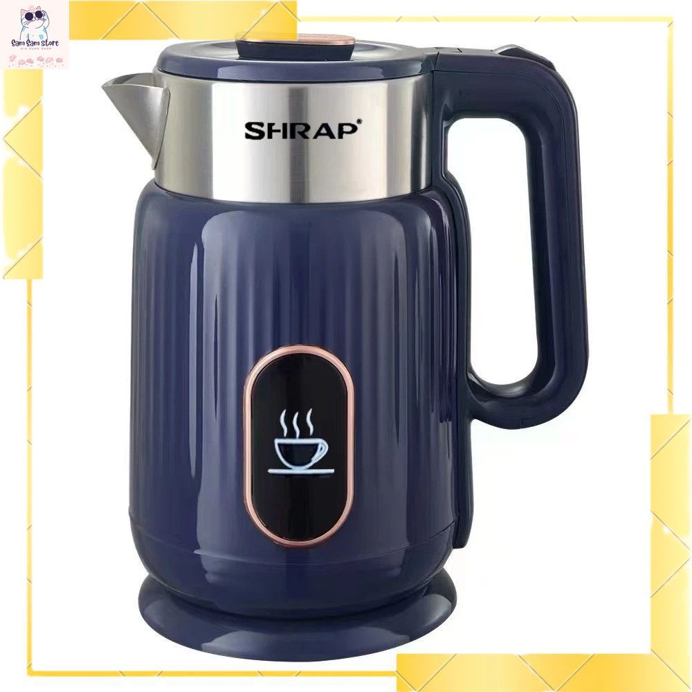 Ấm Siêu Tốc Mẫu Mới SHRAP SH-86 Dung Tích 3.2L Có 2 Lớp Cách Nhiệt, Công Suất 1500W Thân Chống Bỏng, Tự Động Ngắt