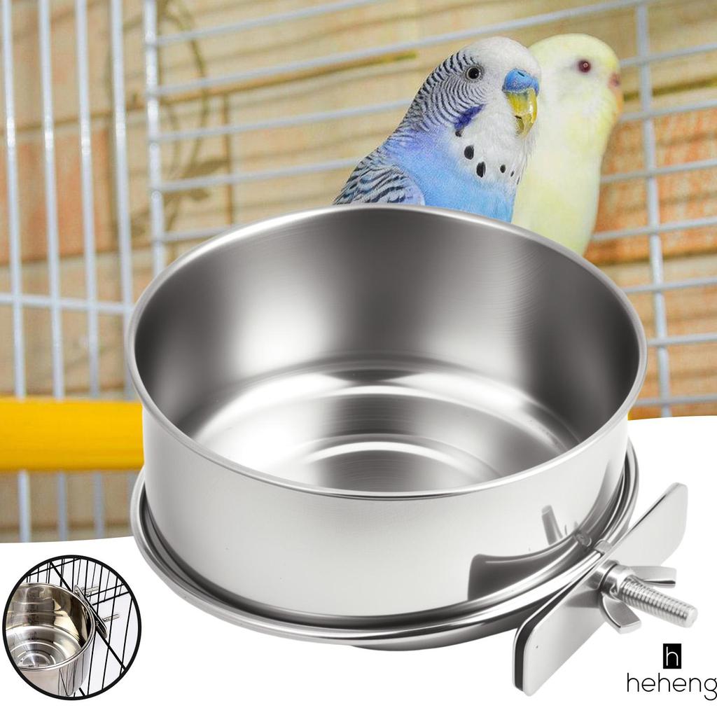 Bát ăn cho chim bằng thép không gỉ Chống Nibble Hộp đựng chim ăn cho vẹt Cockatiels Finches