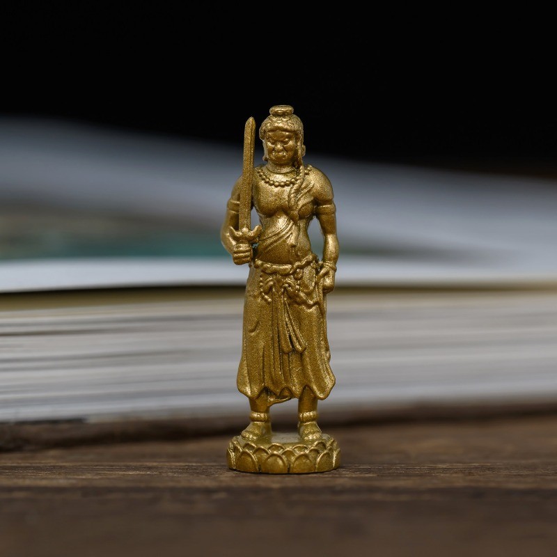 Fudo Bồ Tát Đồ Trang Trí Fudo Mingwang Bồ Tát Gà Di Động Tượng Phật Mini Tinh Tế Tượng Nhỏ