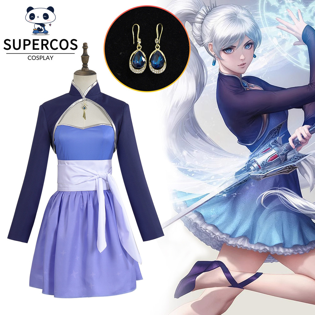 RWBY Weiss Schnee Trang Phục Hóa Trang Váy Thanh Lịch Cho Comic Con