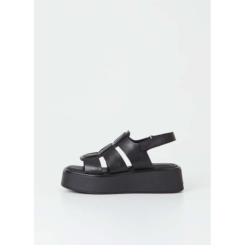 Giày chính hãng Platform Vagabond Courtney Fisherman Sandals Black - Đen