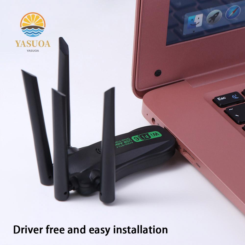 Bộ chuyển đổi USB WiFi6 băng tần kép LARCHLO, AX900 Bluetooth 5.4 900Mbps WiFi Dongle, Kết nối ổn đị