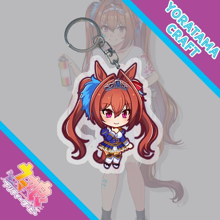Gantungan Kunci Uma Musume Tachyon Goldship Og Keychain Anime Lucu - Agnes Tachyon