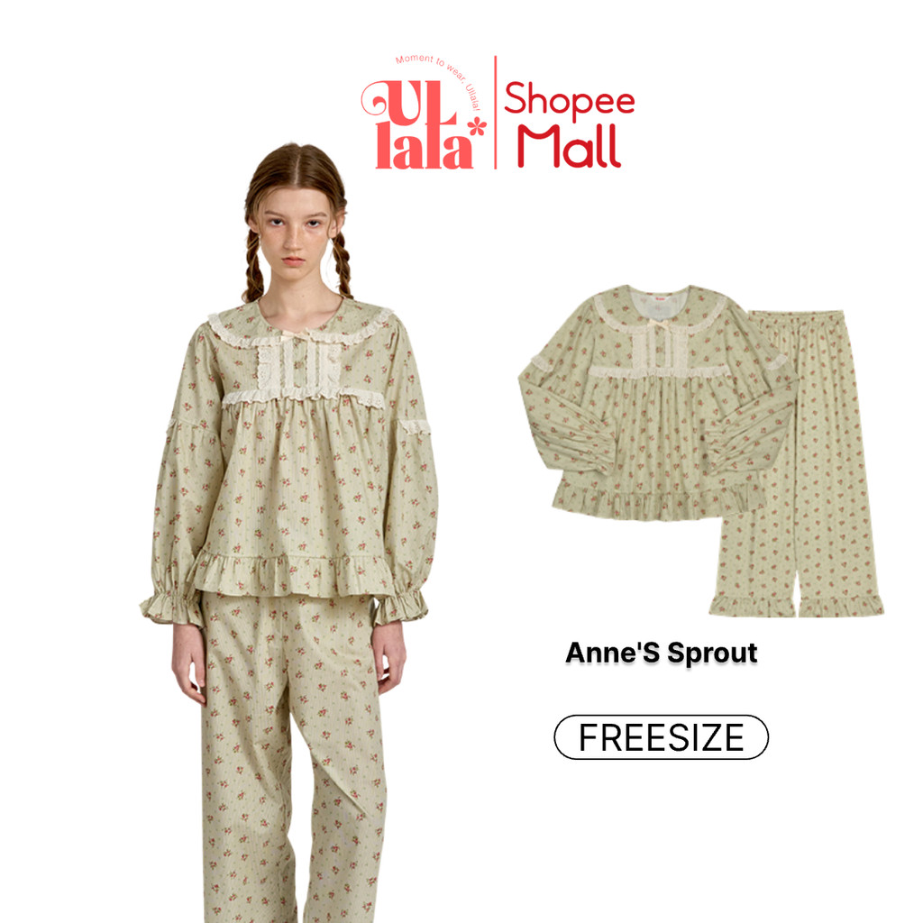 Ullala Pajamas Annes Sprout bộ ngủ mặc nhà nữ dài tay Freesize