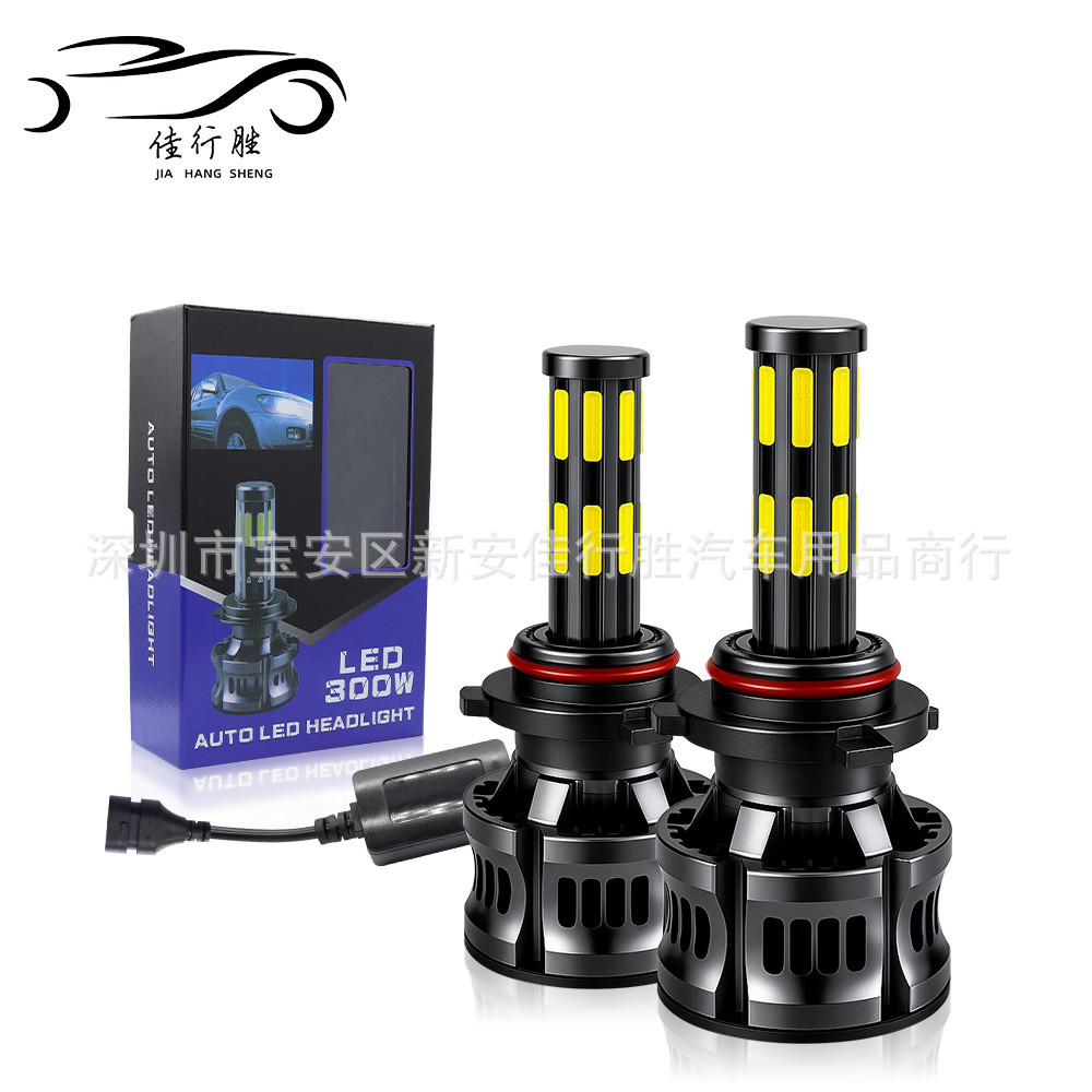 1 Cặp Đèn Pha led 16 Mặt Ô Tô Dạ Quang 360 Độ H7 / H1 / H4