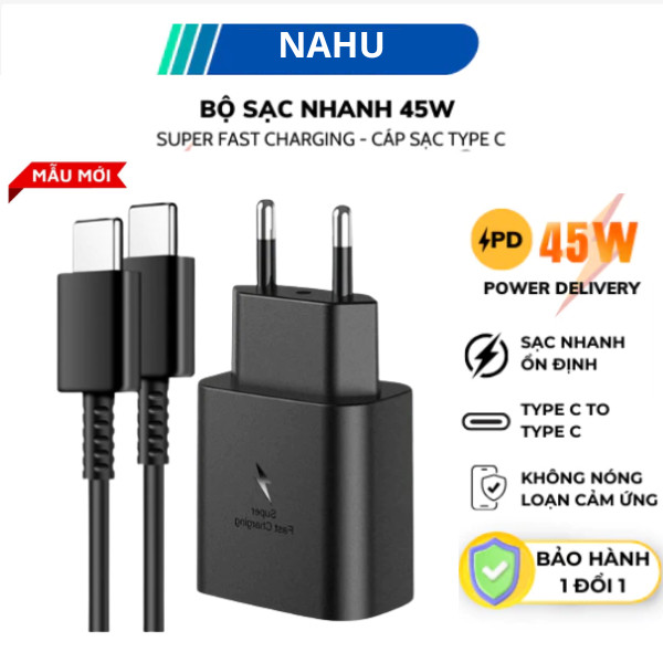 Sạc Nhanh SS 45W sạc siêu nhanh Củ sạc SS PD 45w cáp sạc SS 45w Type C