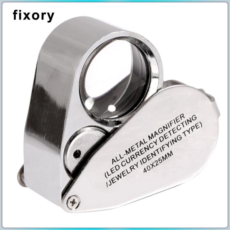 Kích thước túi được chiếu sáng Jewel Loupe với đèn LED kép phóng đại 40X, Kim cương, Đá quý, Pha lê