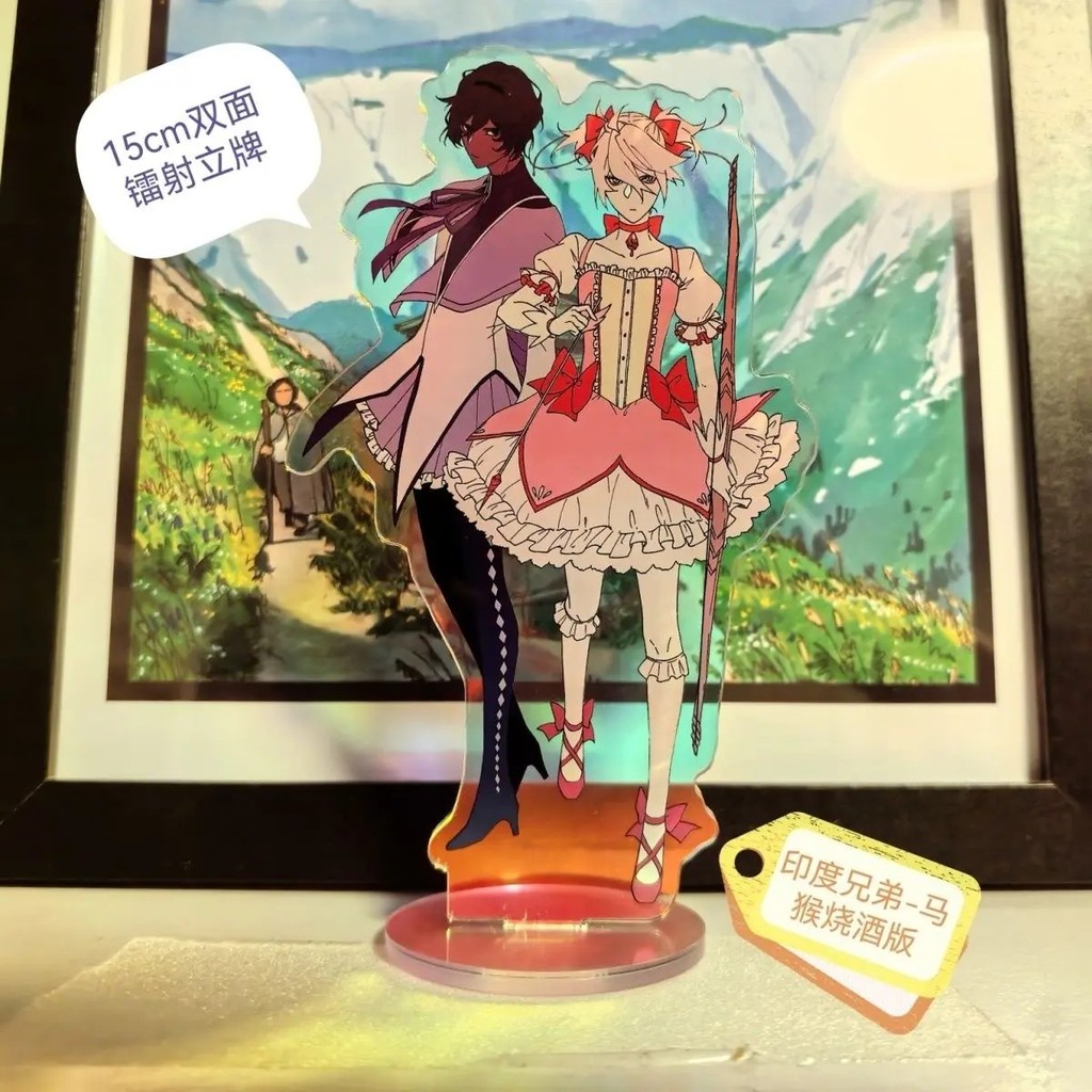 Standee anime Fate Grand Order FGO mô hình Arjuna Karna acrylic 15cm trang trí bàn học hiệu ứng lase