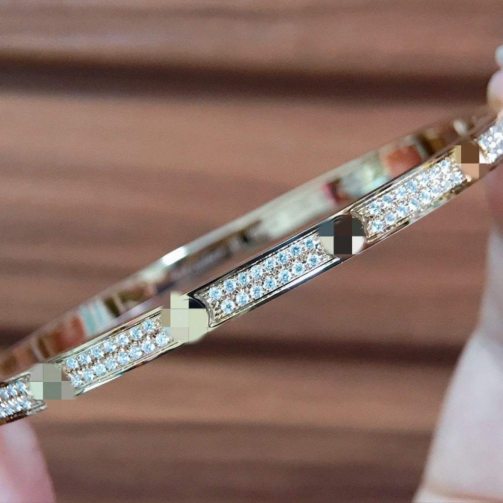 Narrow version of the starry sky bracelet with two rows of diamonds, screwdriver bracelet, men's and