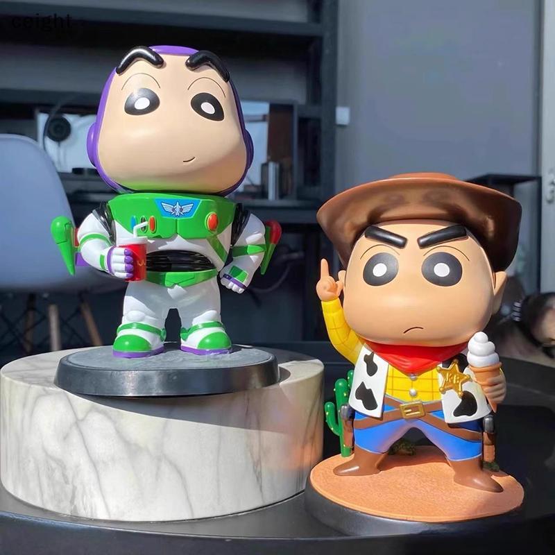 [ceight] Crayon Inchan Baymax Cowboy Anime Sưu Tập Hình Đồ Chơi Mô Hình TH