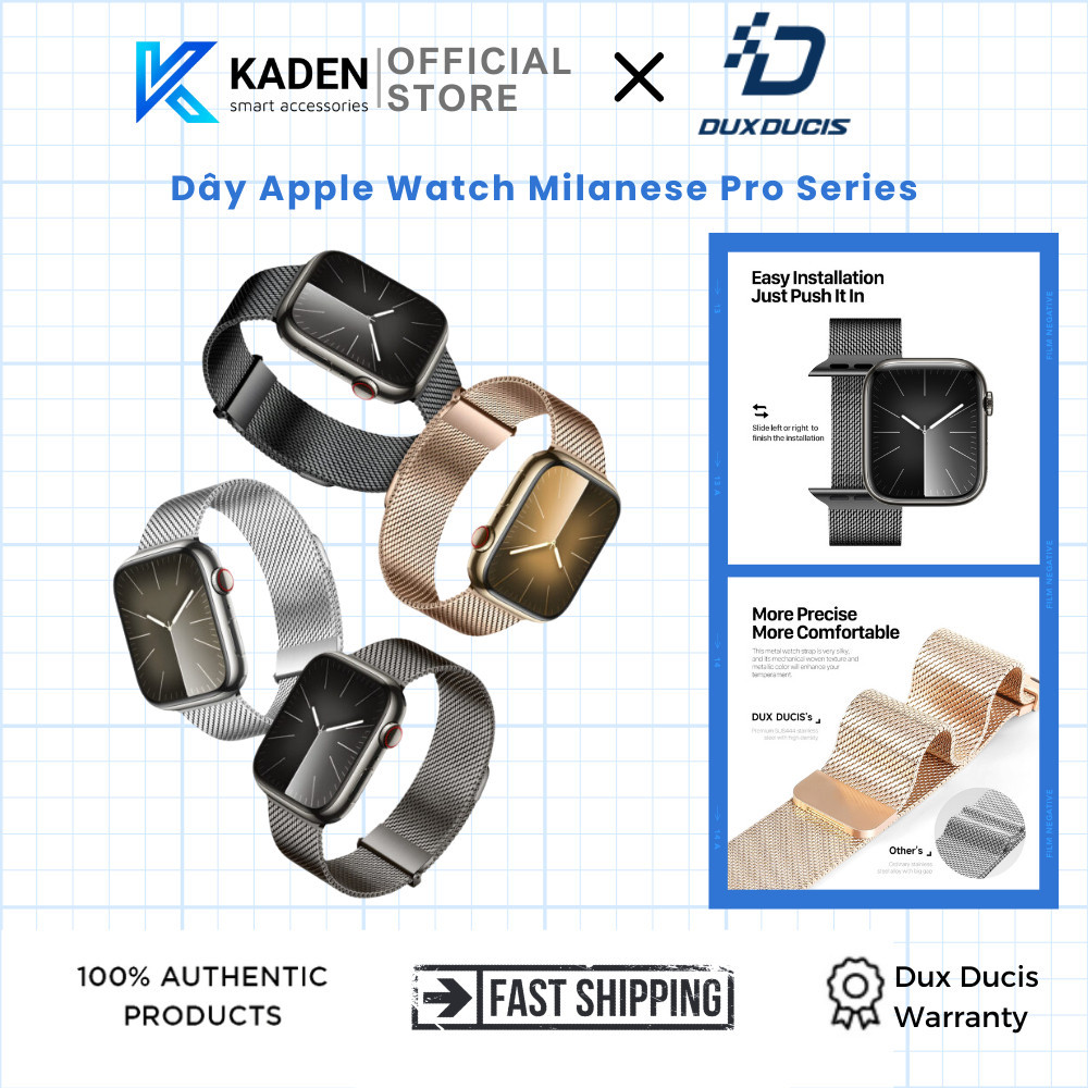 Dây Đeo Thép Dux Ducis Dành Cho Apple Watch Ultra 2 / 1, Apple Watch Series 9-1/SE/SE 2022, DUX DUCI