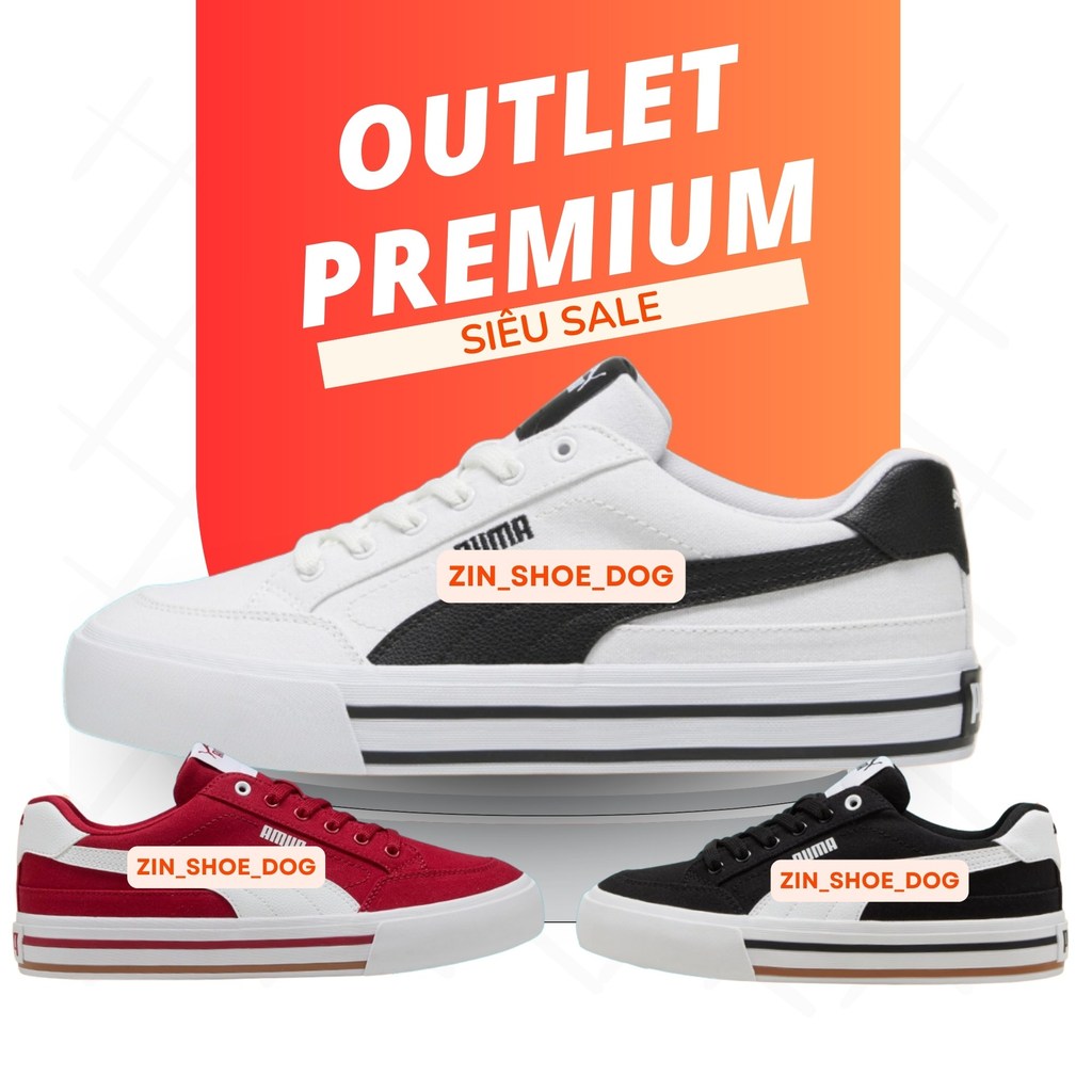 Giày_Puma Court Classic Vulcanized Nam Nữ Đủ Các Phối Màu Bản Chuẩn Full Box
