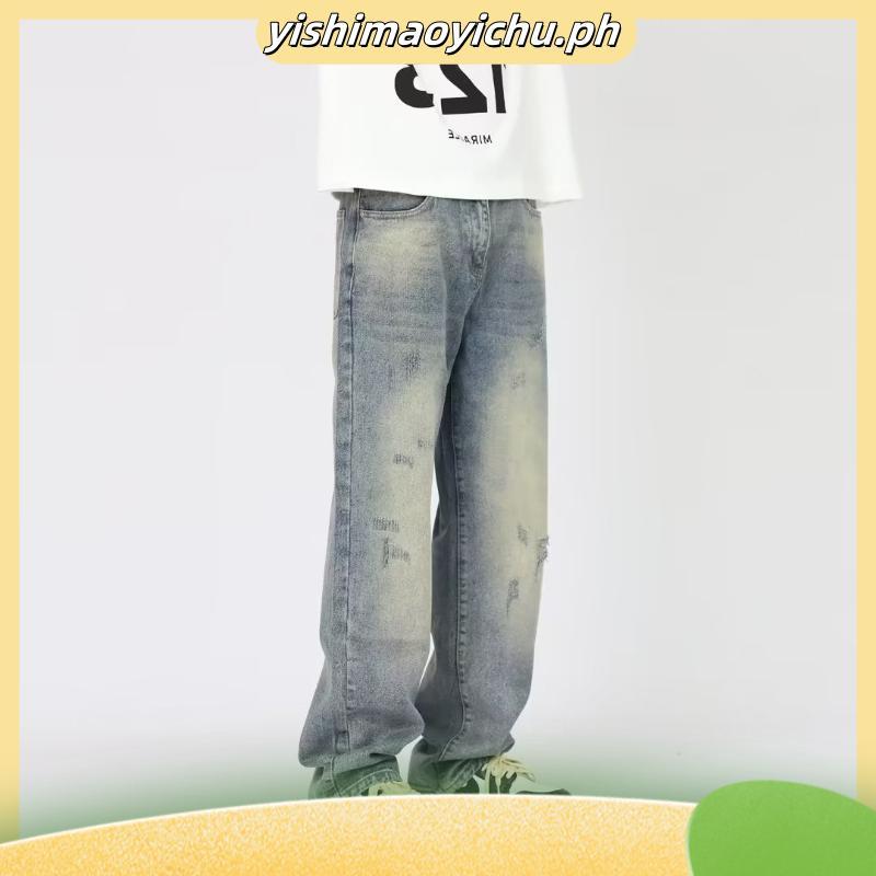 Echo Quần Thường Ngày Cho Nam Str aight Cắt Quần Dành Cho Nam Phong Cách Vintage Quần Baggy Slack Dà
