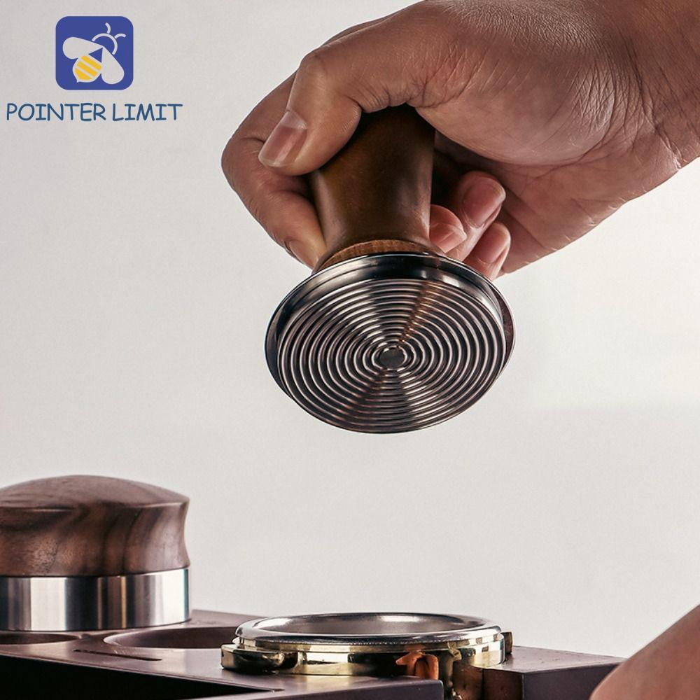 POINTER LIMIT Cà phê Tamper, 51 / 53 / 58MM Đế phẳng / ren Cà phê cân bằng, Đế thép không gỉ tự phục