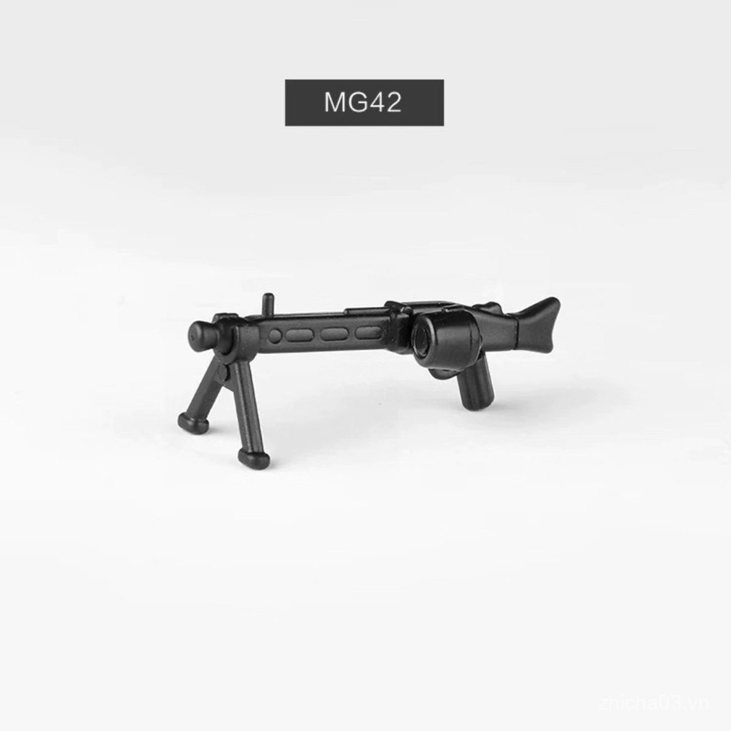 Sản phẩm mới Khối xây dựng nội địa Vũ khí nhựa Bên thứ ba Minifigure MG42 Xuất hiện Súng máy Khối xâ