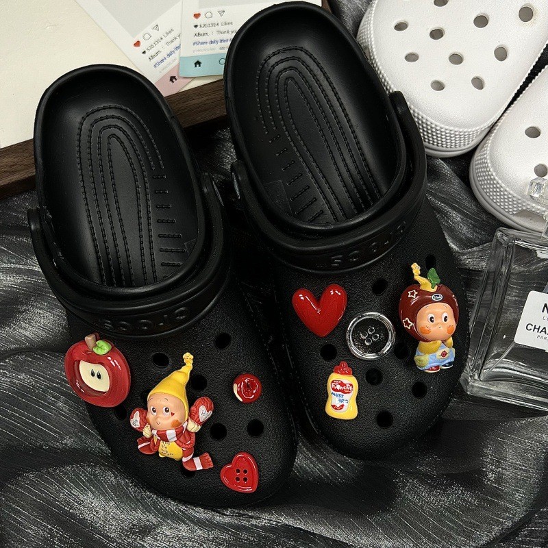 Lỗ Giày Phụ Kiện Ngôi Sao Người Ở Đây Series Dễ Thương Đỏ Boxer Ngôi Sao Người Giày Hoa Trên Trang T