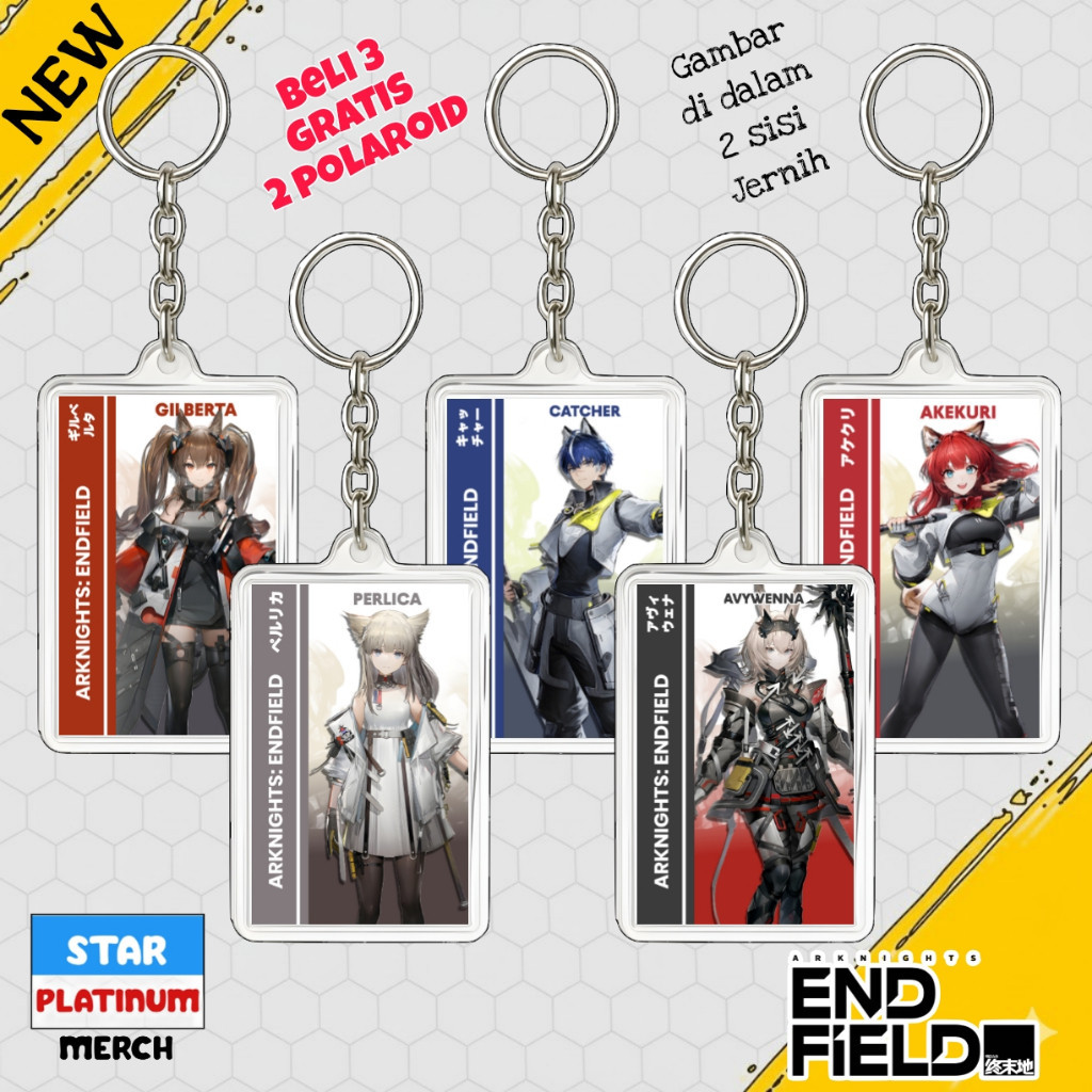 Gantungan Kunci Arknights Endfield - Keychain Arknights Endfield - Ganci Anime Game - Gantungan Kunc
